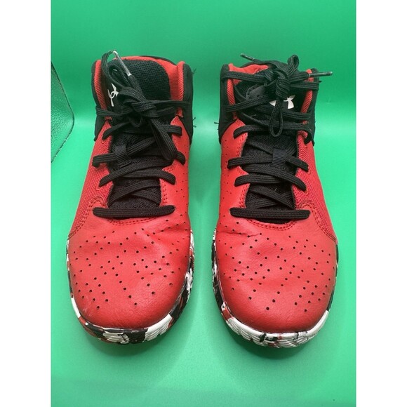 Big Kids' Under Armour Jet '21 Basketball Shoes Red / Black Sz 5Y - Picture 3 of 11